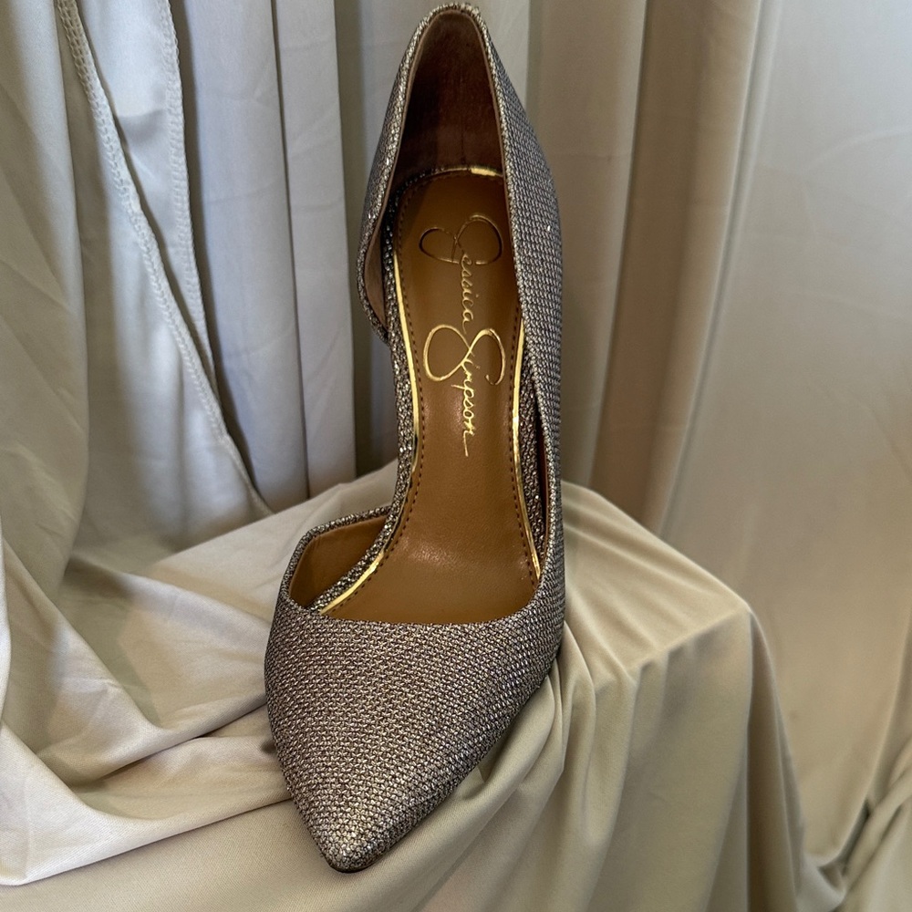 Jessica Simpson Metallic Heels
